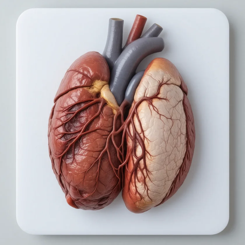 Moderate dilation, a larger chamber with thinner walls