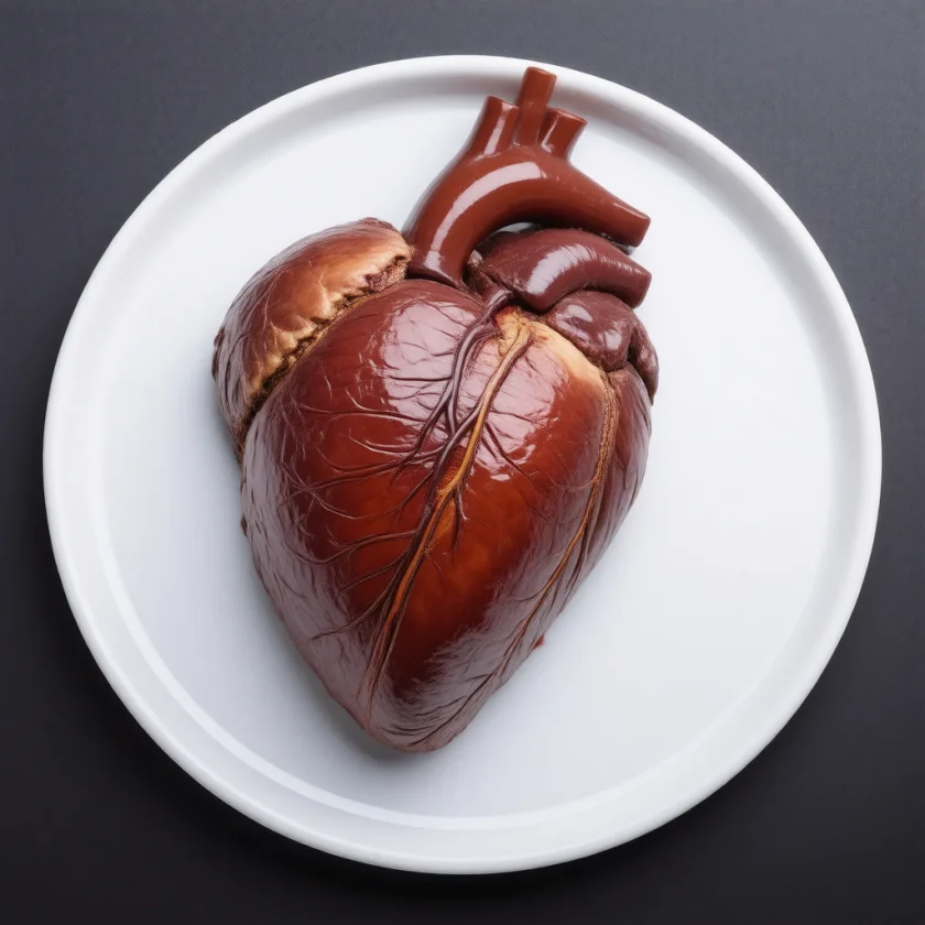 A normal heart, thick walls and a small chamber