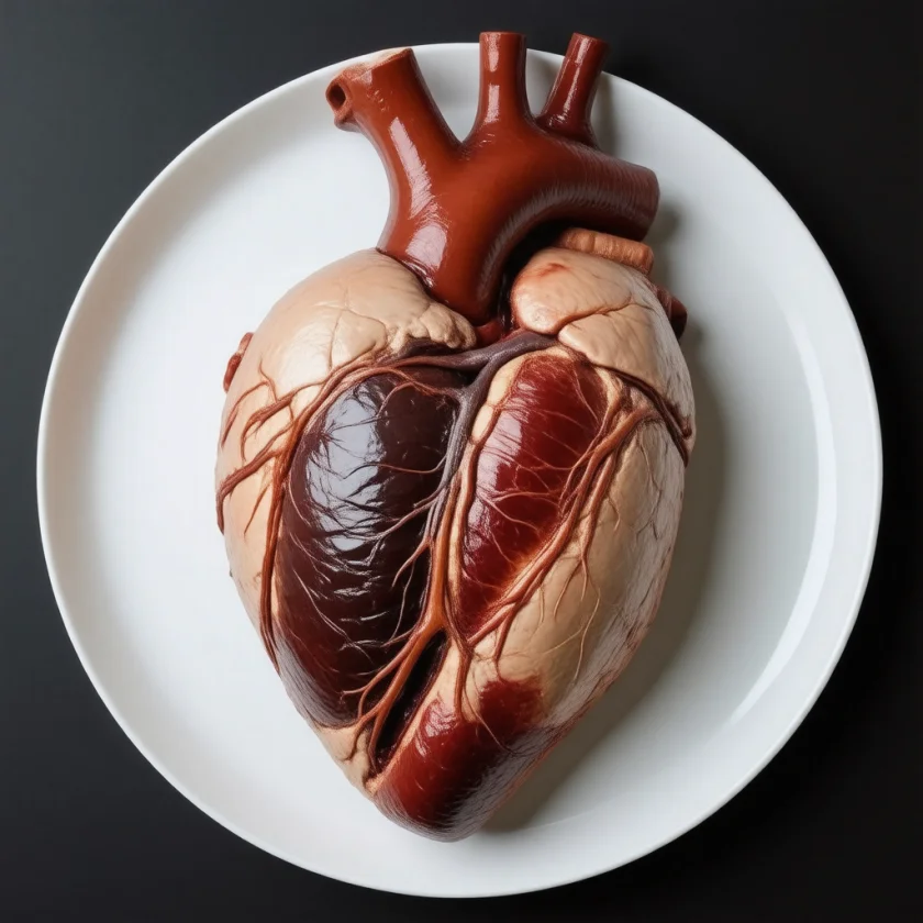 Advanced dilated cardiomyopathy with a clot in the chamber