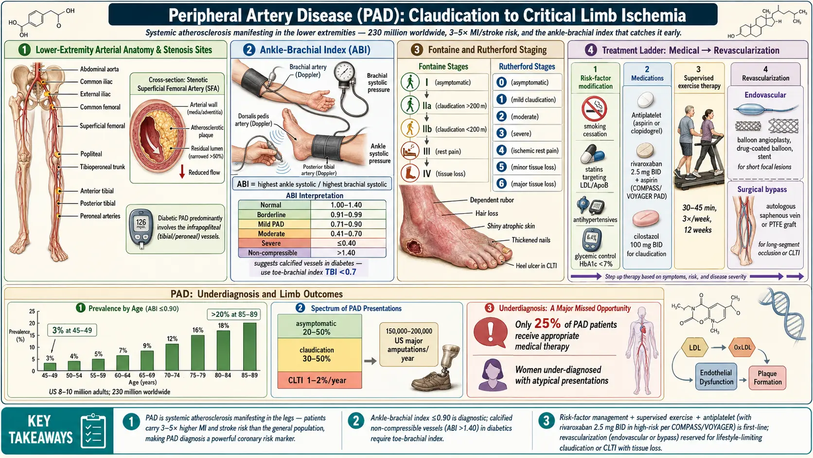 Peripheral Artery Disease — scientific infographic poster