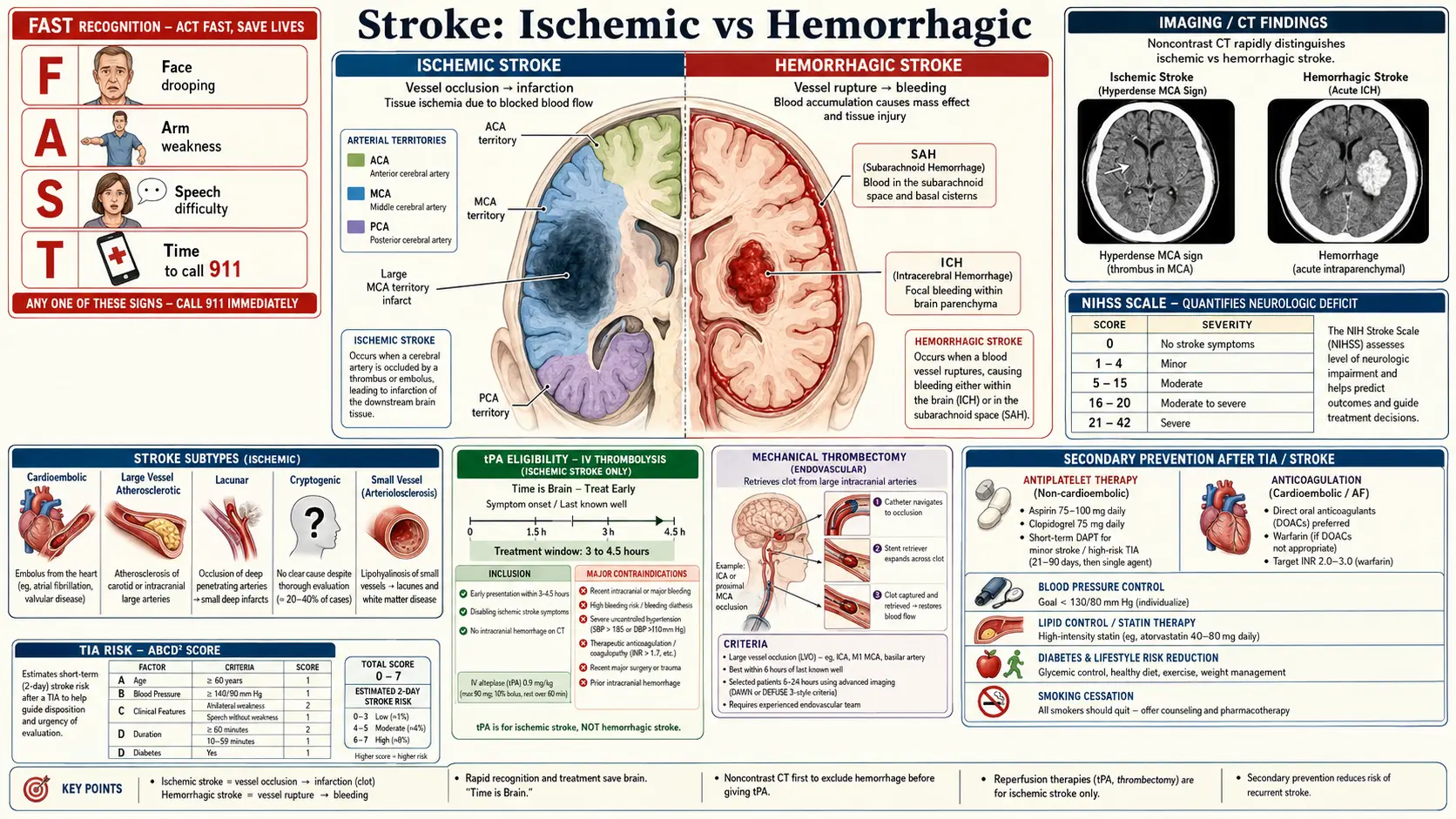 Stroke — scientific infographic poster