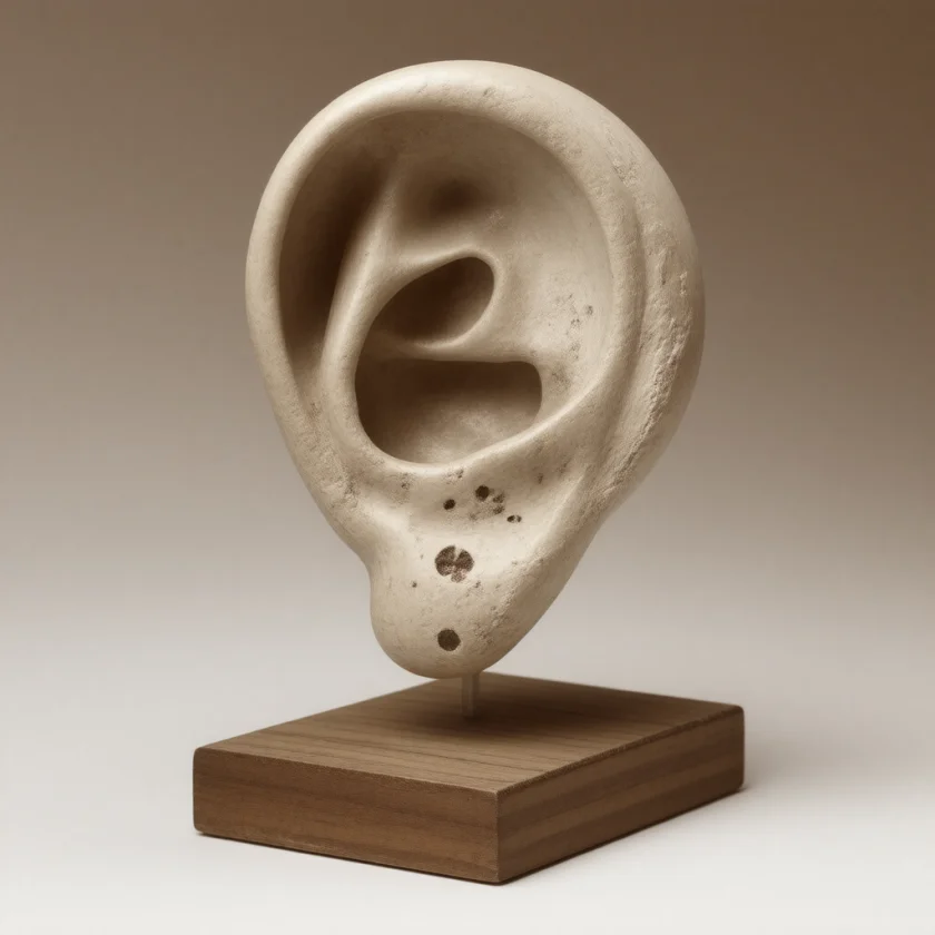 An antique anatomical model of the ear