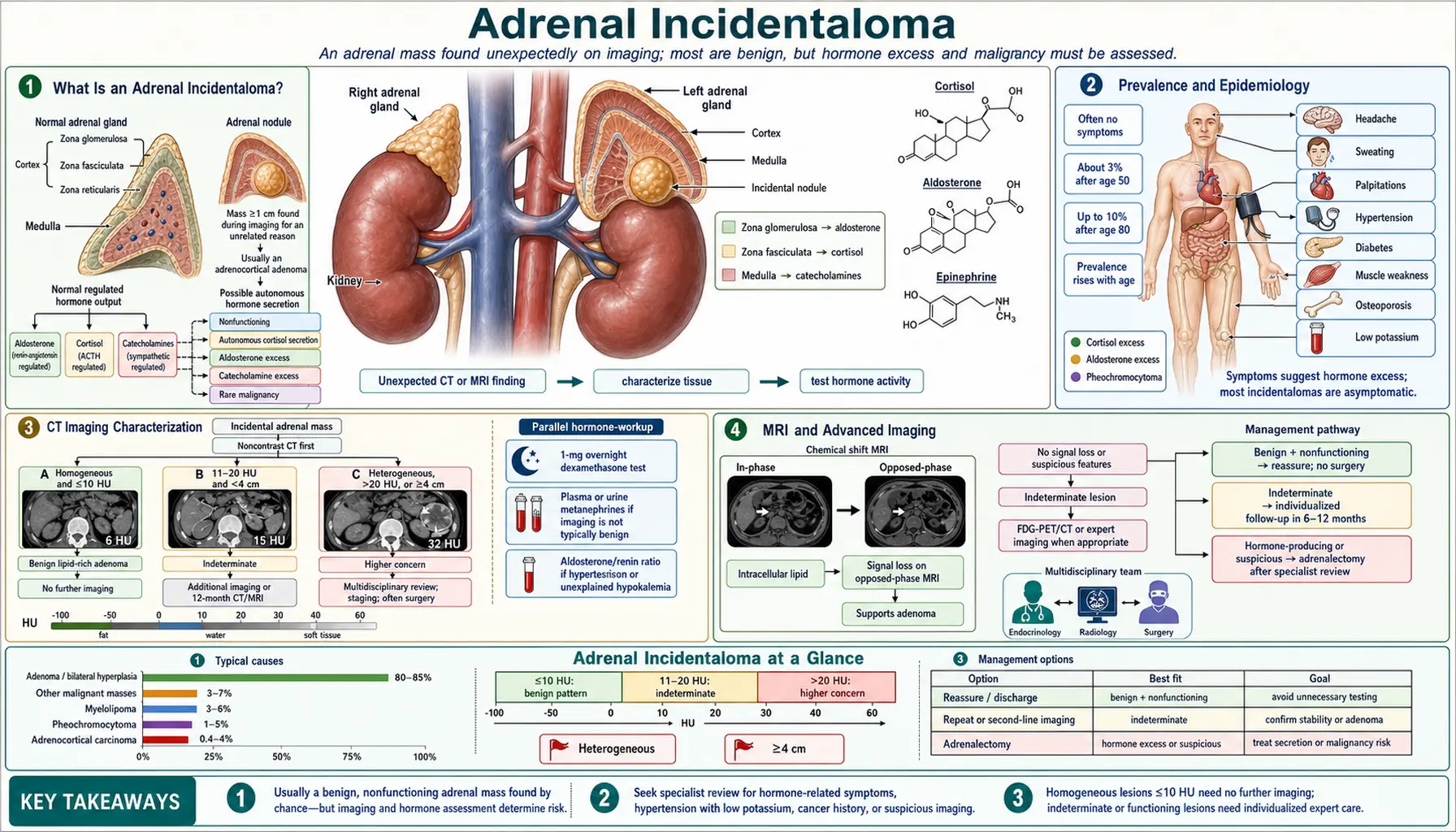 Adrenal Incidentaloma — scientific infographic poster