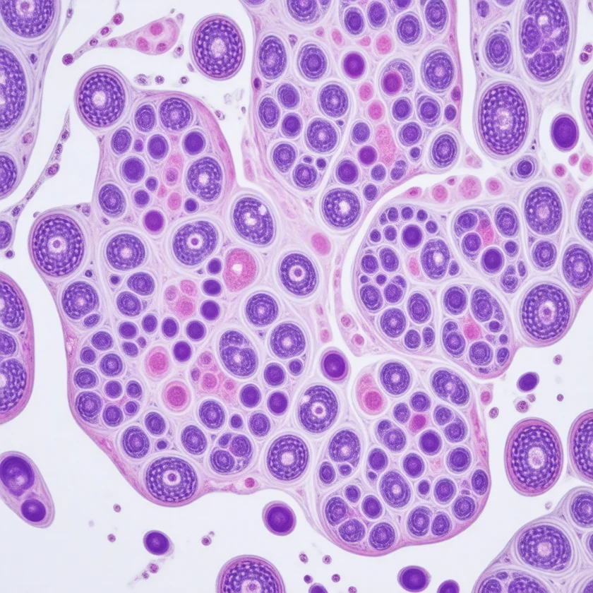 Carcinoid tumor cells growing in nests