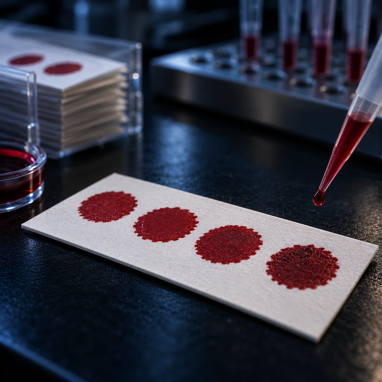 Filter-paper card with dried blood spots