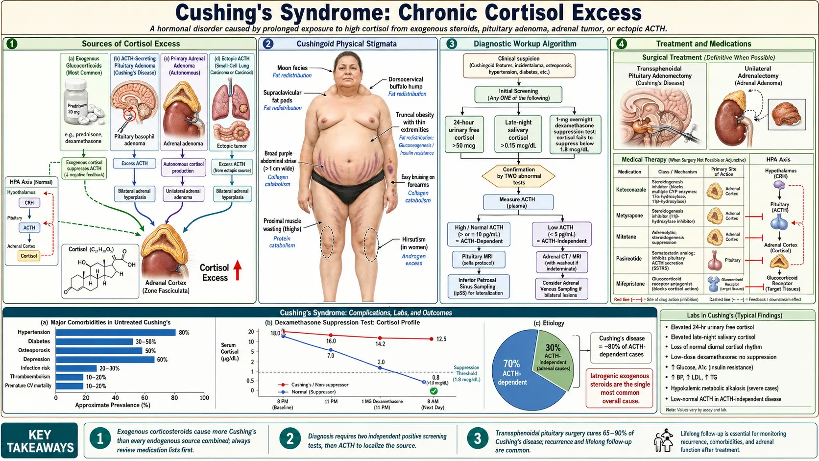 Cushing's Syndrome — scientific infographic poster
