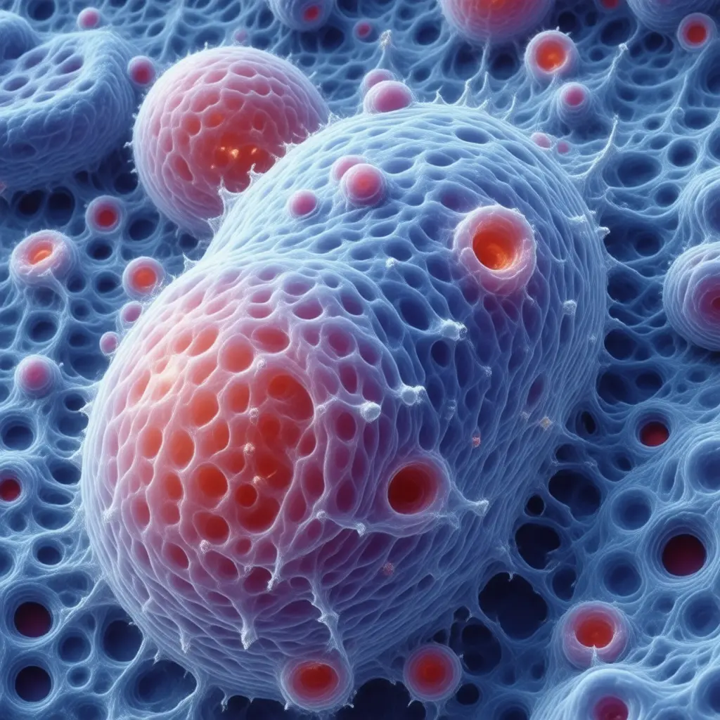 Microscopic view of Diabetes cellular pathology