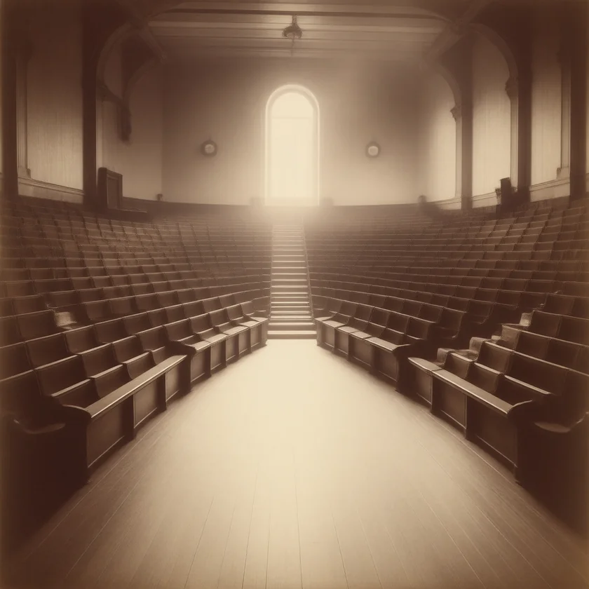 A nineteenth-century lecture theatre, like those of Graves's Dublin lectures