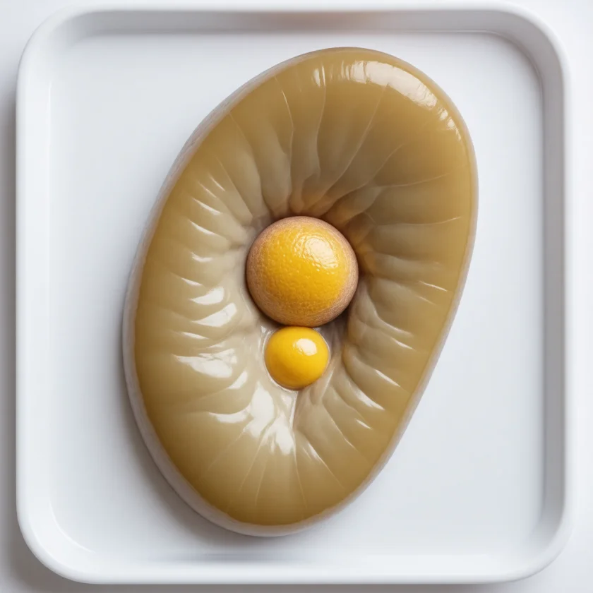 A golden-yellow aldosterone-producing adrenal adenoma