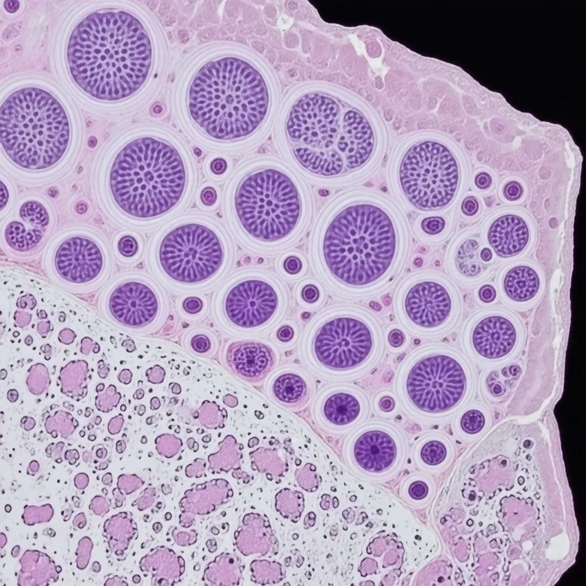 Osteoclasts dissolving bone under excess parathyroid hormone