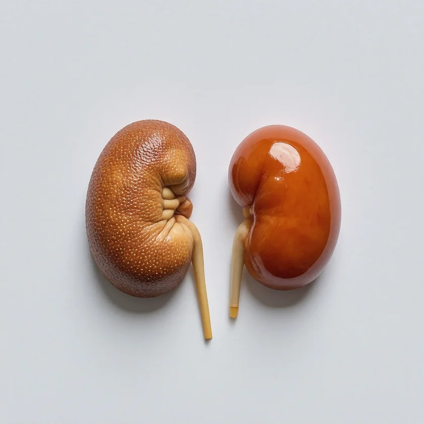 A small scarred kidney from chronic kidney disease