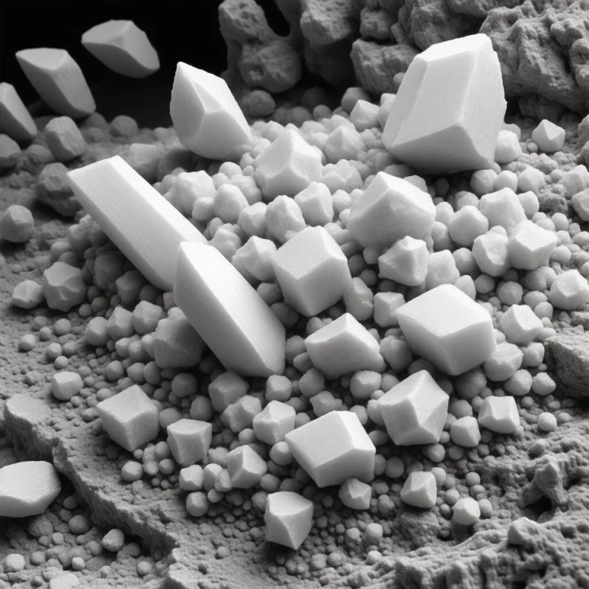 Propylthiouracil crystals, an antithyroid drug, magnified