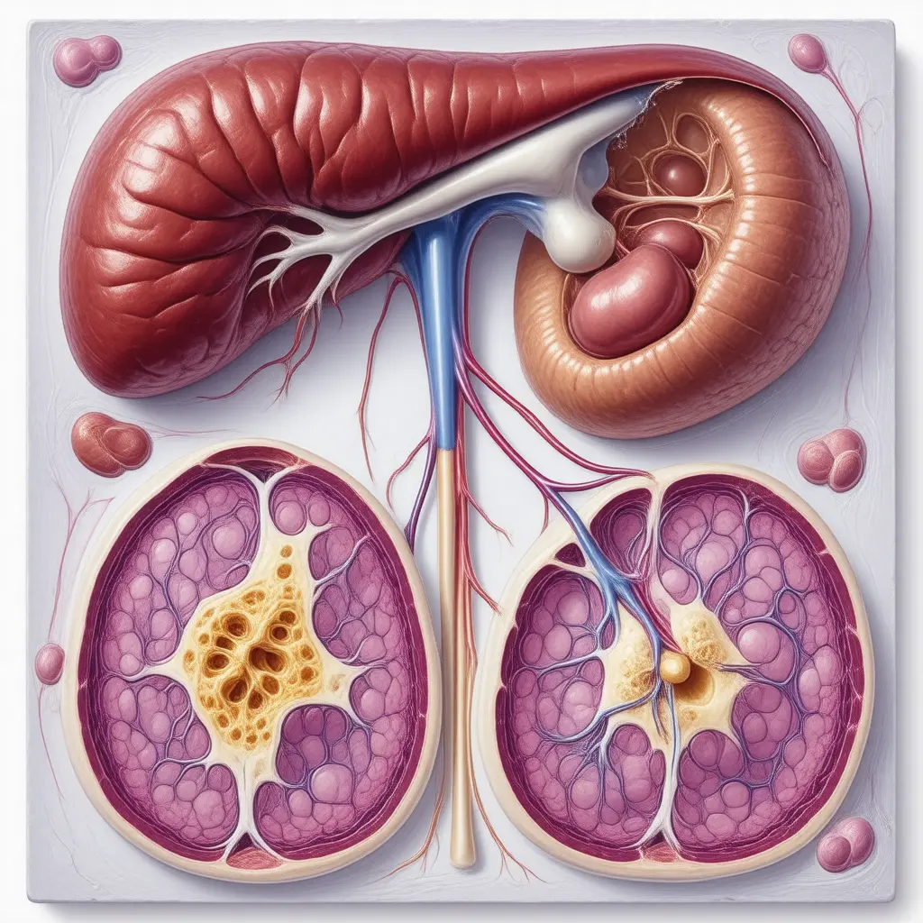 Anatomical cross-section illustrating organs affected by Celiac Disease