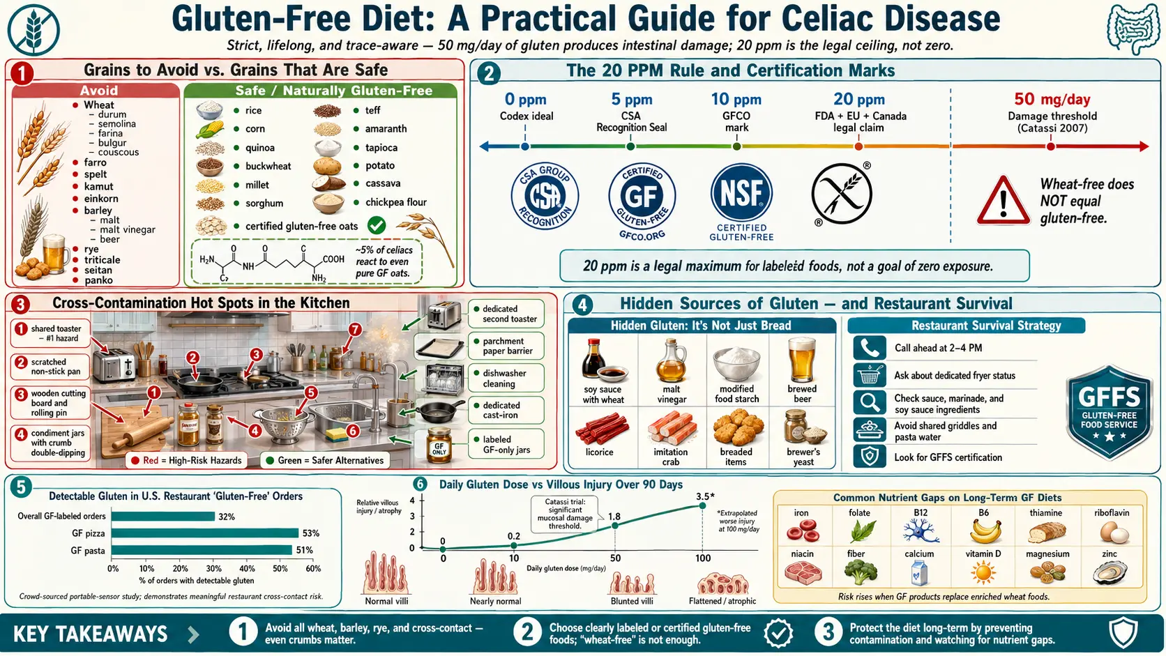 Gluten Free Diet Practical Guide — scientific infographic poster