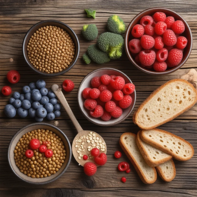 Whole foods rich in fiber