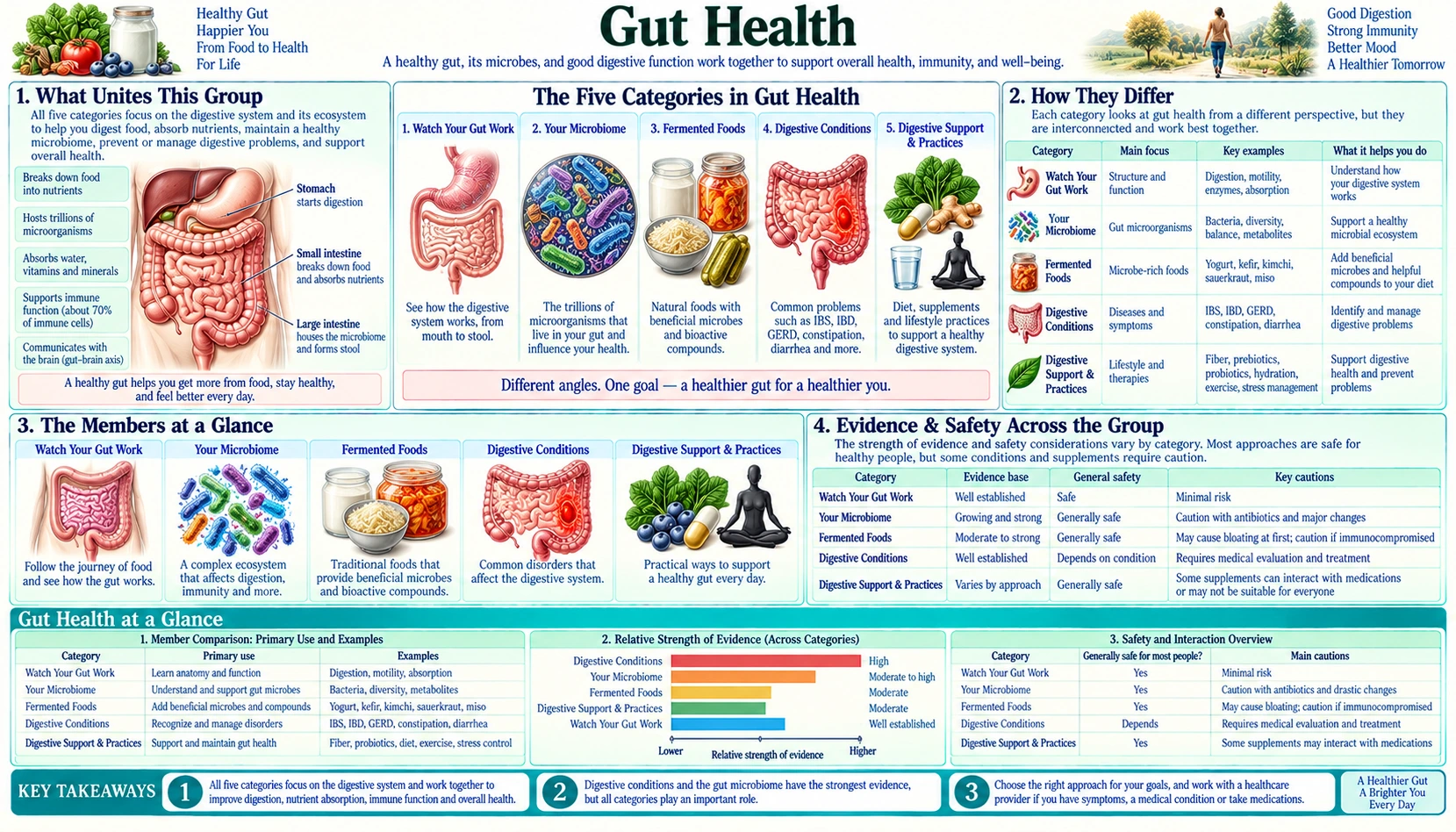Gut Health — scientific infographic poster