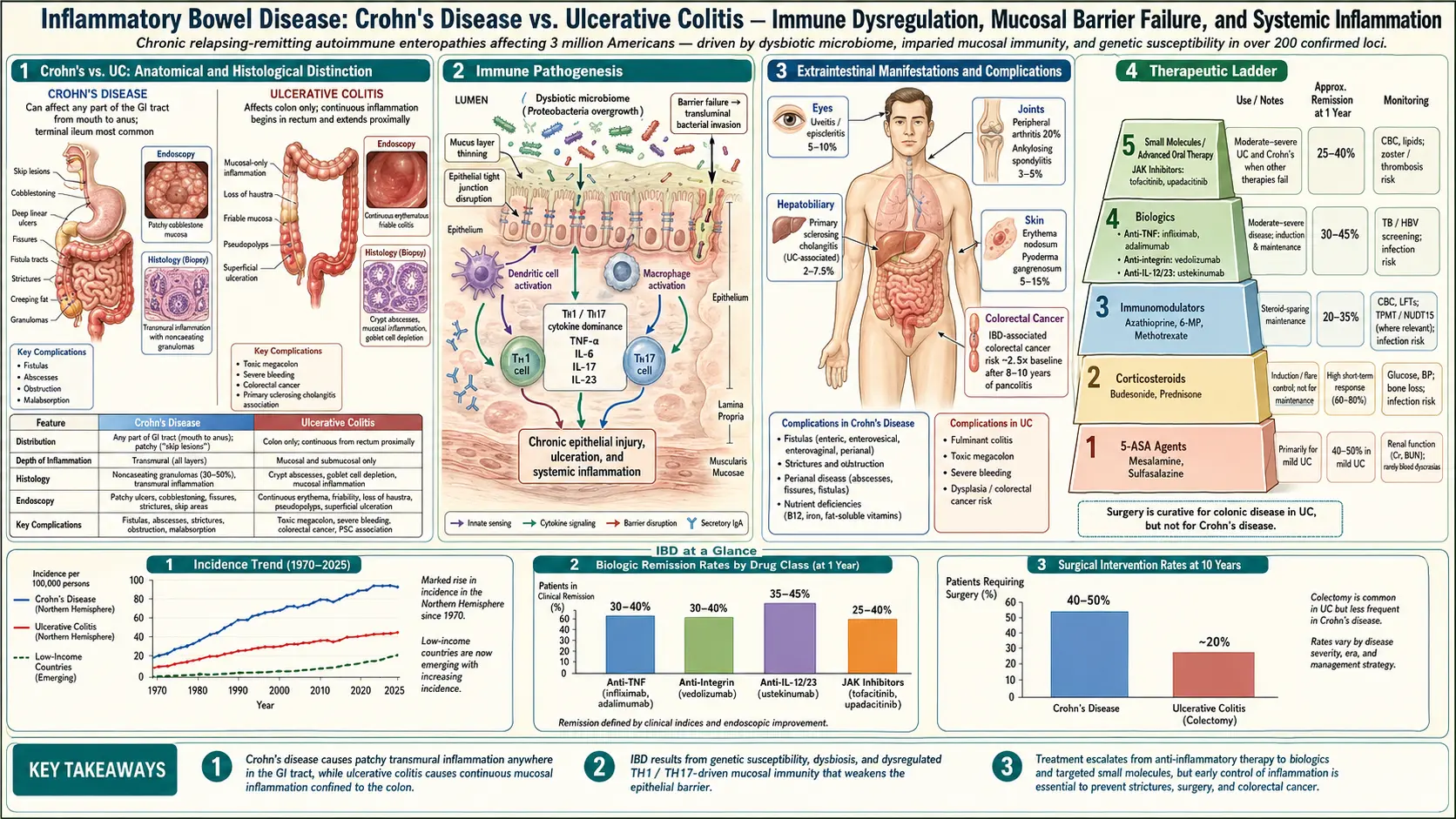 Inflammatory Bowel Disease — scientific infographic poster