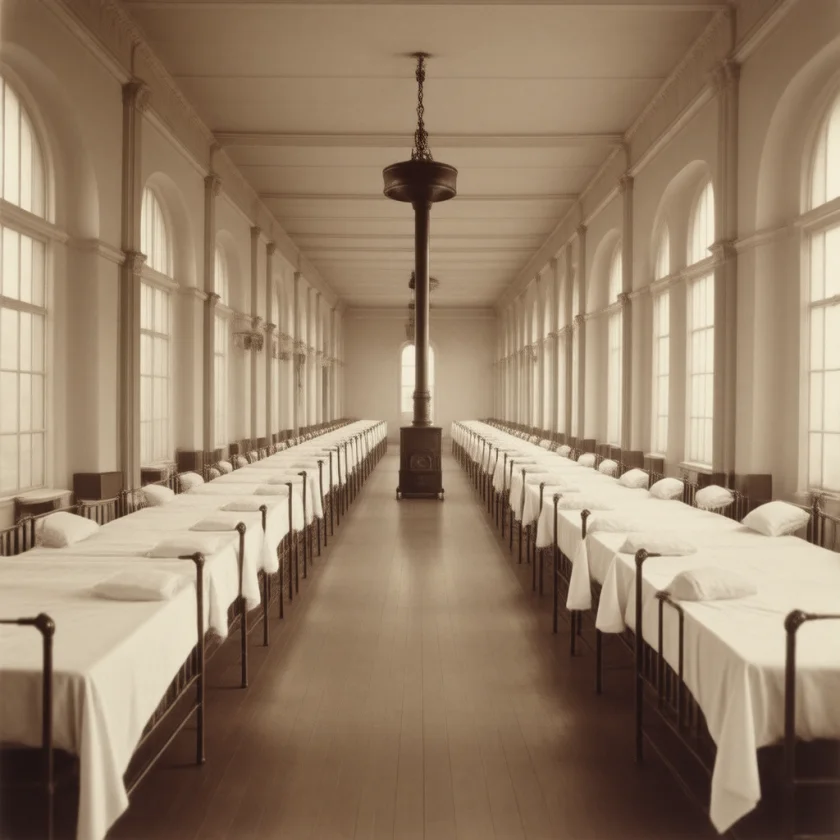 A Victorian hospital ward of the 1850s
