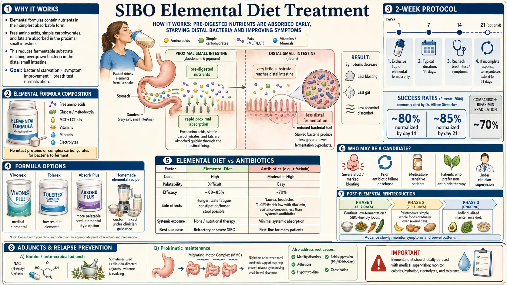 Elemental Diet — scientific infographic poster