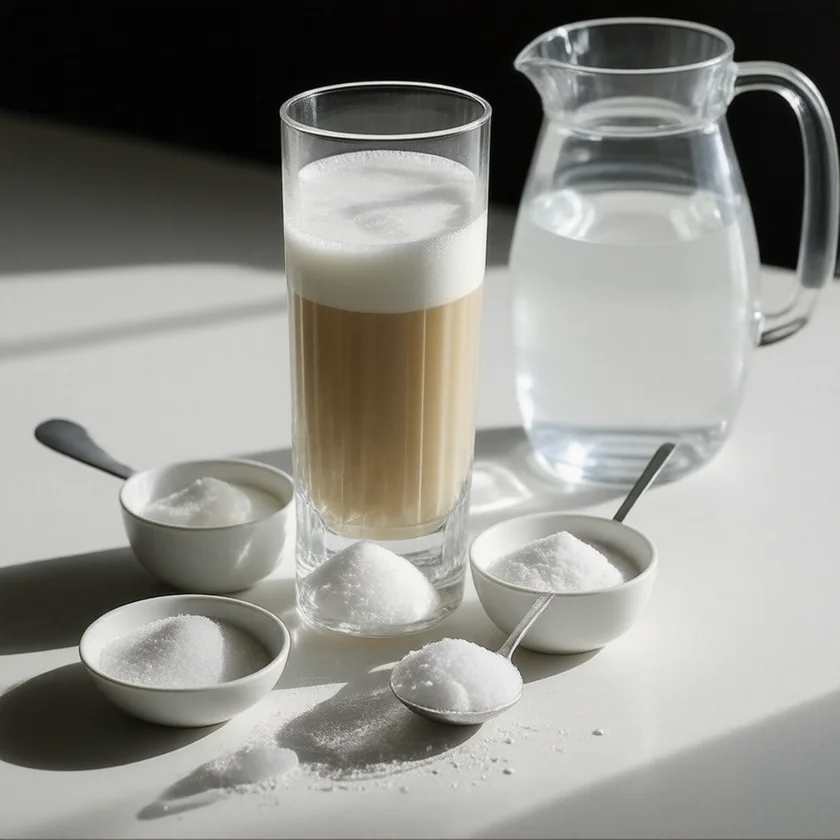 Salt, glucose and baking soda, mixed into a high-sodium drink