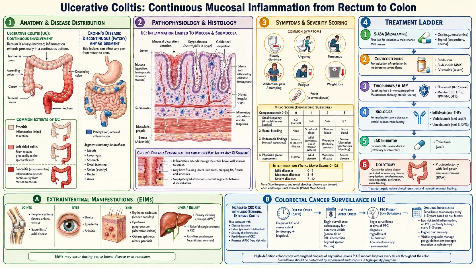 Ulcerative Colitis — scientific infographic poster