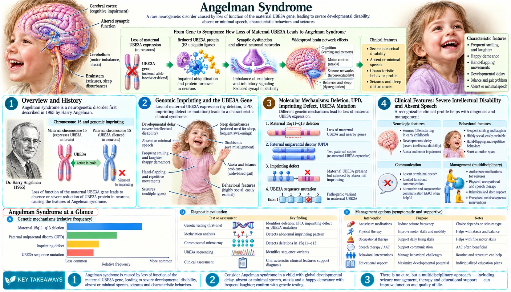Angelman Syndrome — scientific infographic poster