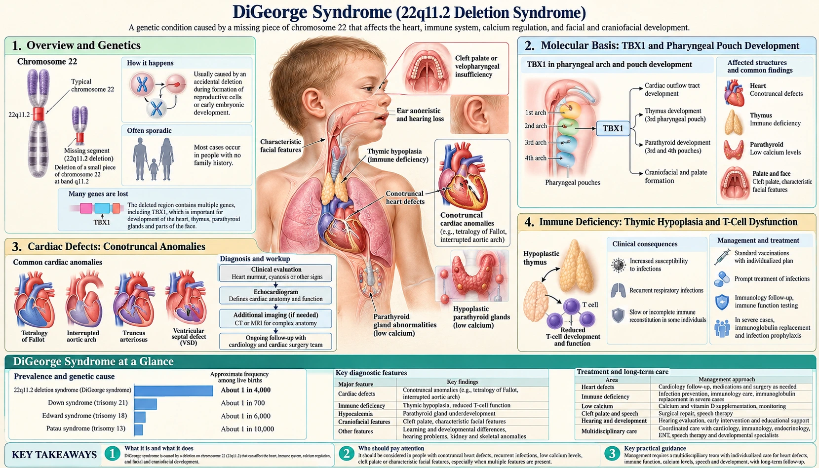 DiGeorge Syndrome — scientific infographic poster