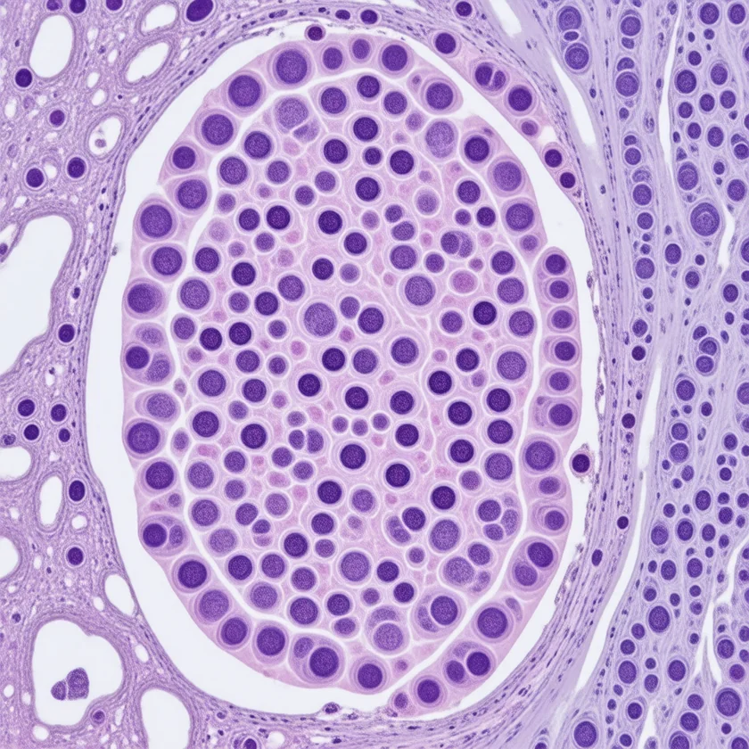 Calcium deposits in the kidney, linked to high blood calcium