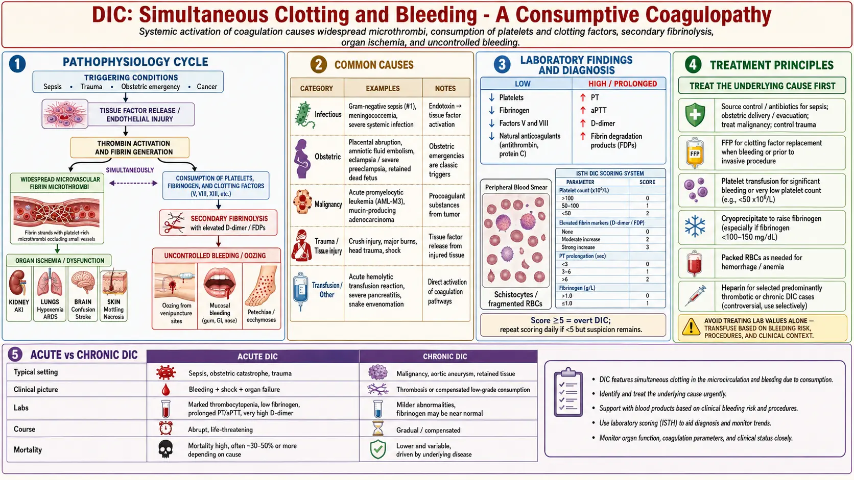 Disseminated Intravascular Coagulation — scientific infographic poster
