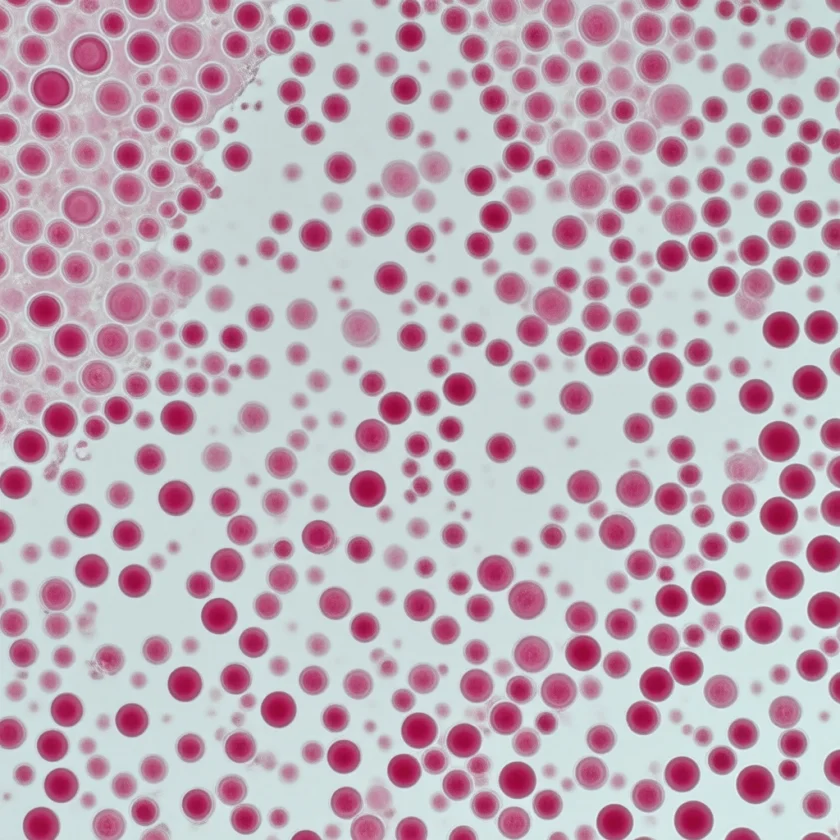 Fragmented red cells, called schistocytes