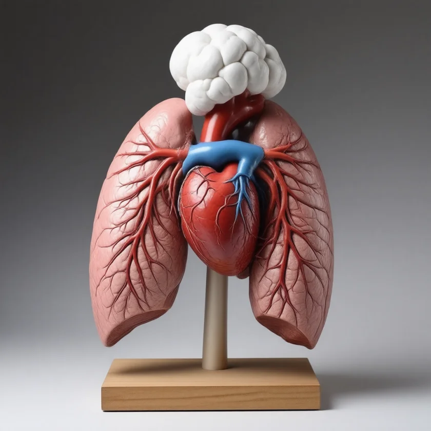 Model of a bulky chest mass of swollen lymph nodes