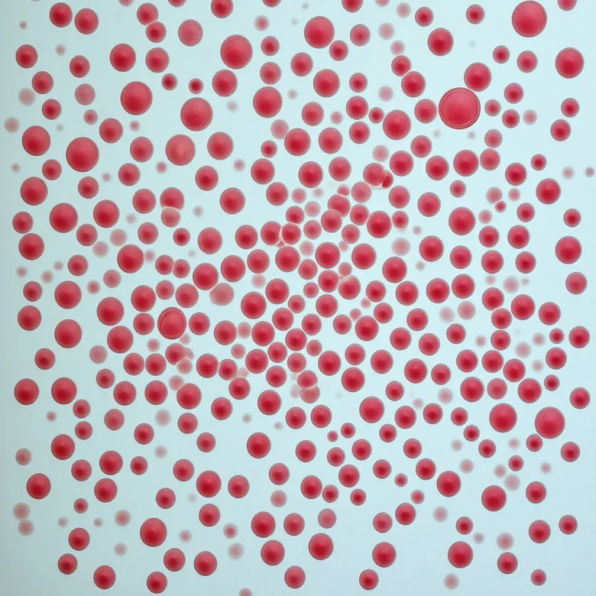 Teardrop red cells in myelofibrosis