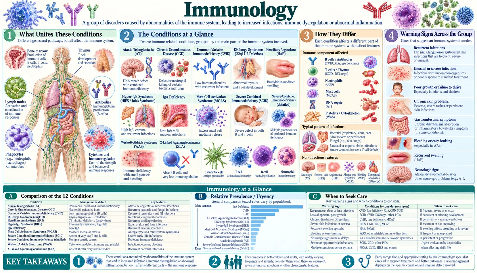 Immunology — scientific infographic poster