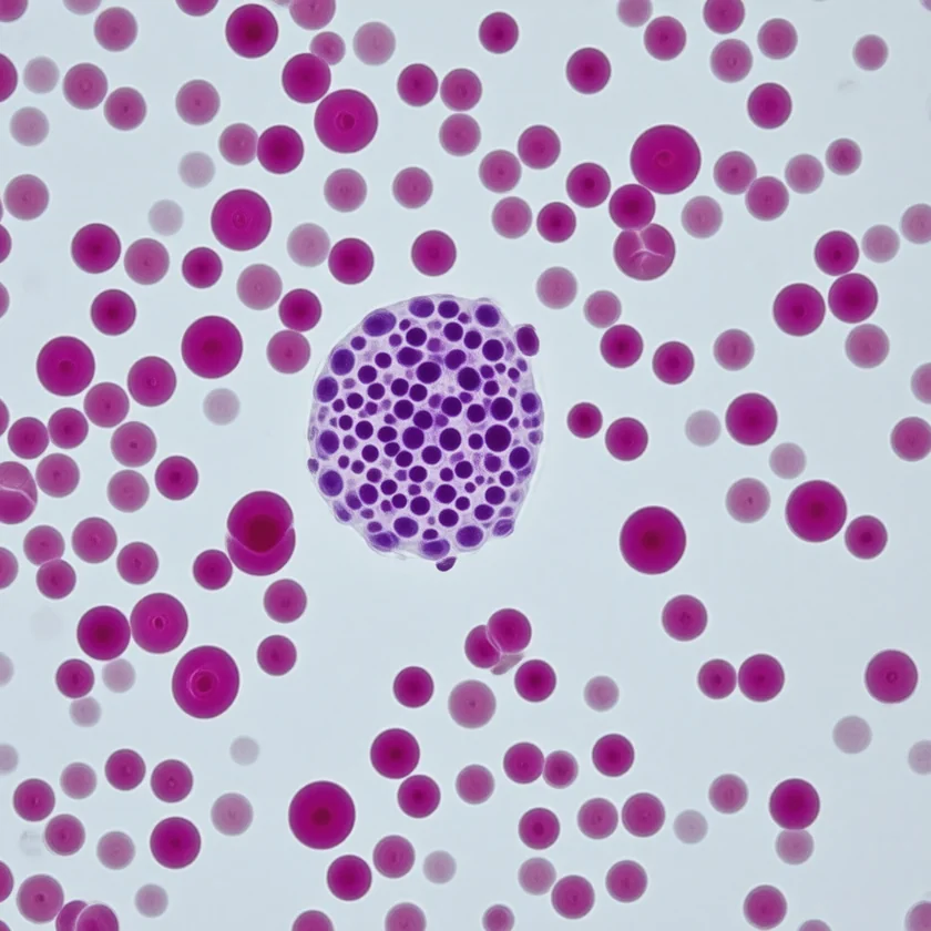 A morula of Anaplasma inside a neutrophil