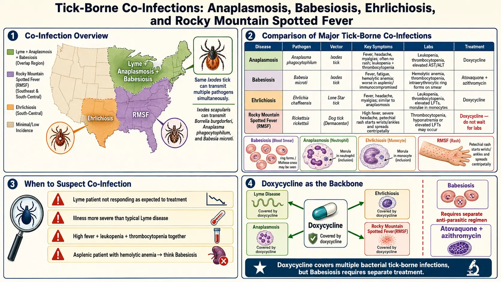 Tick Borne Co Infections — scientific infographic poster