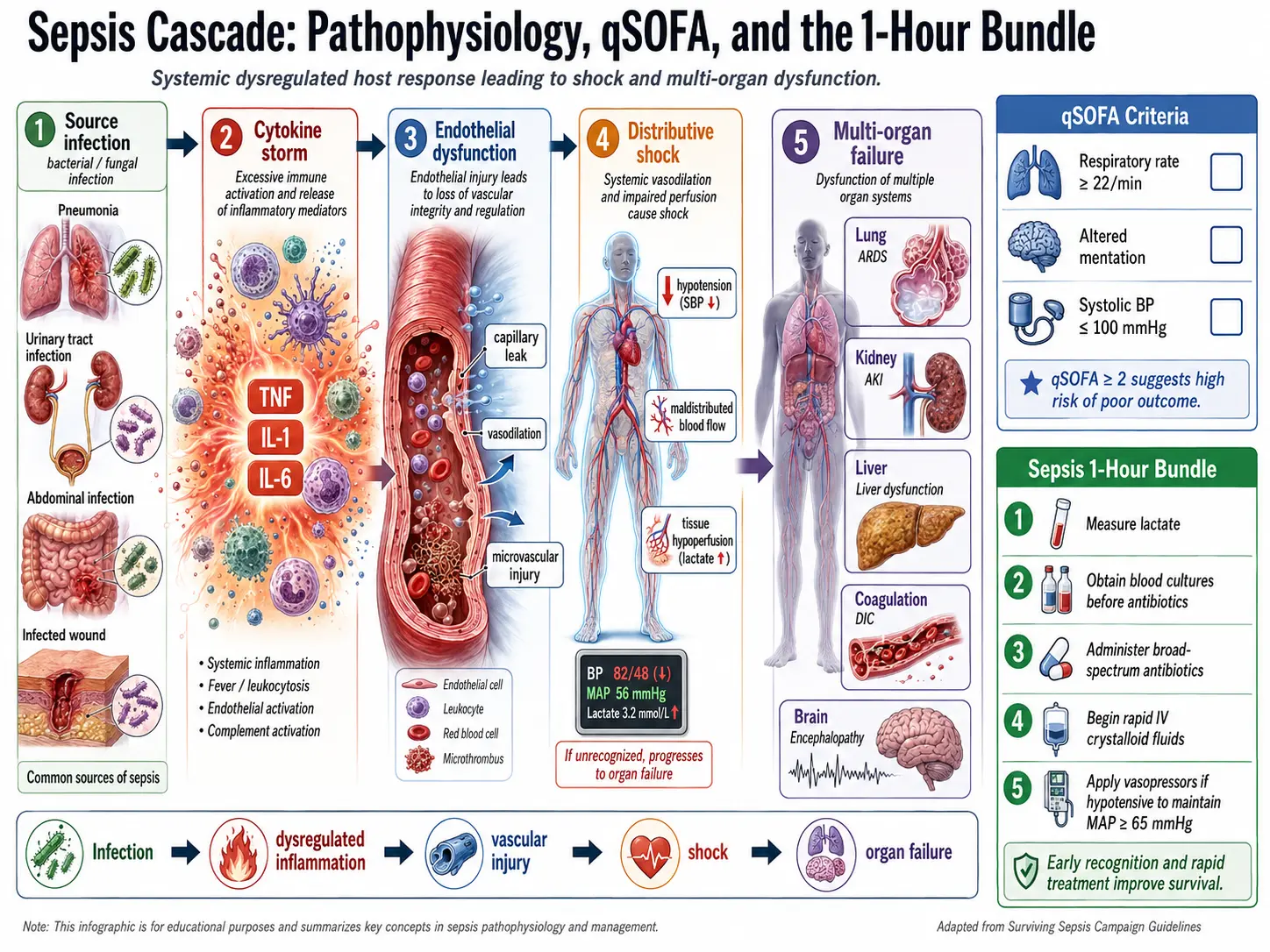 Sepsis cascade SOFA score