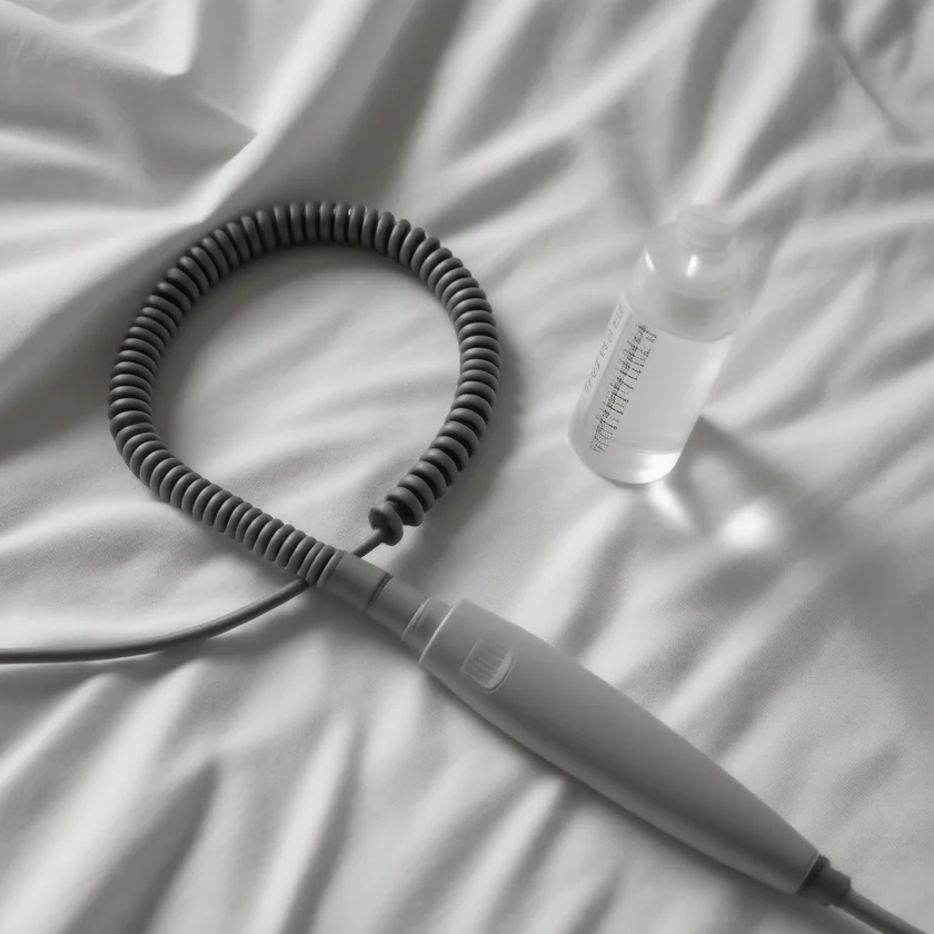 The ultrasound probe and gel used for an echo