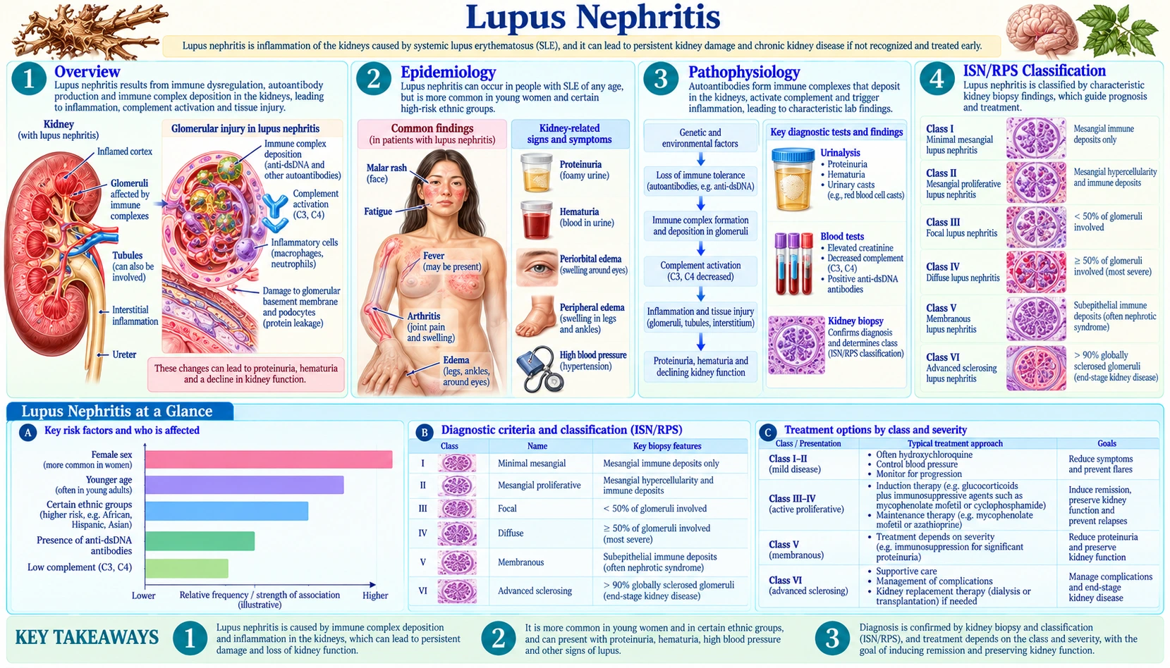Lupus Nephritis — scientific infographic poster