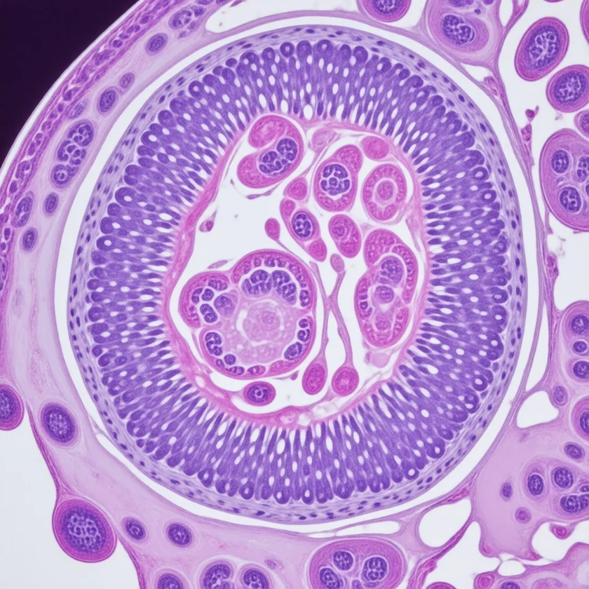 A cellular crescent compressing the glomerulus