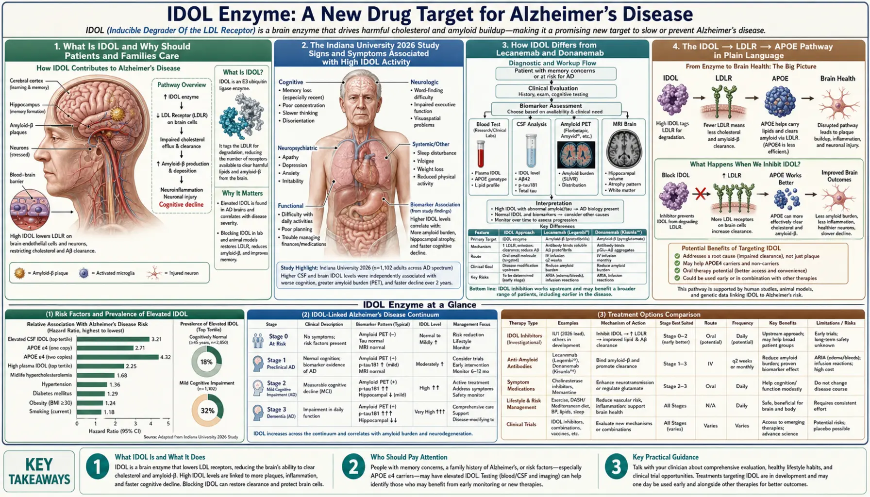 IDOL Enzyme — scientific infographic poster