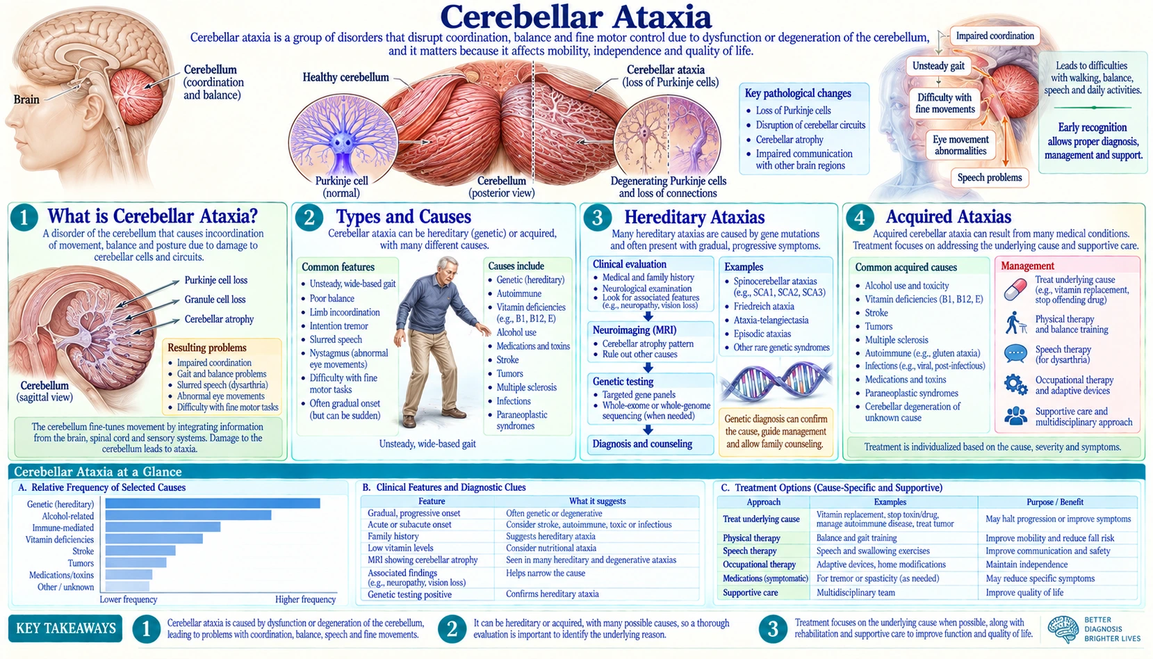 Cerebellar Ataxia — scientific infographic poster