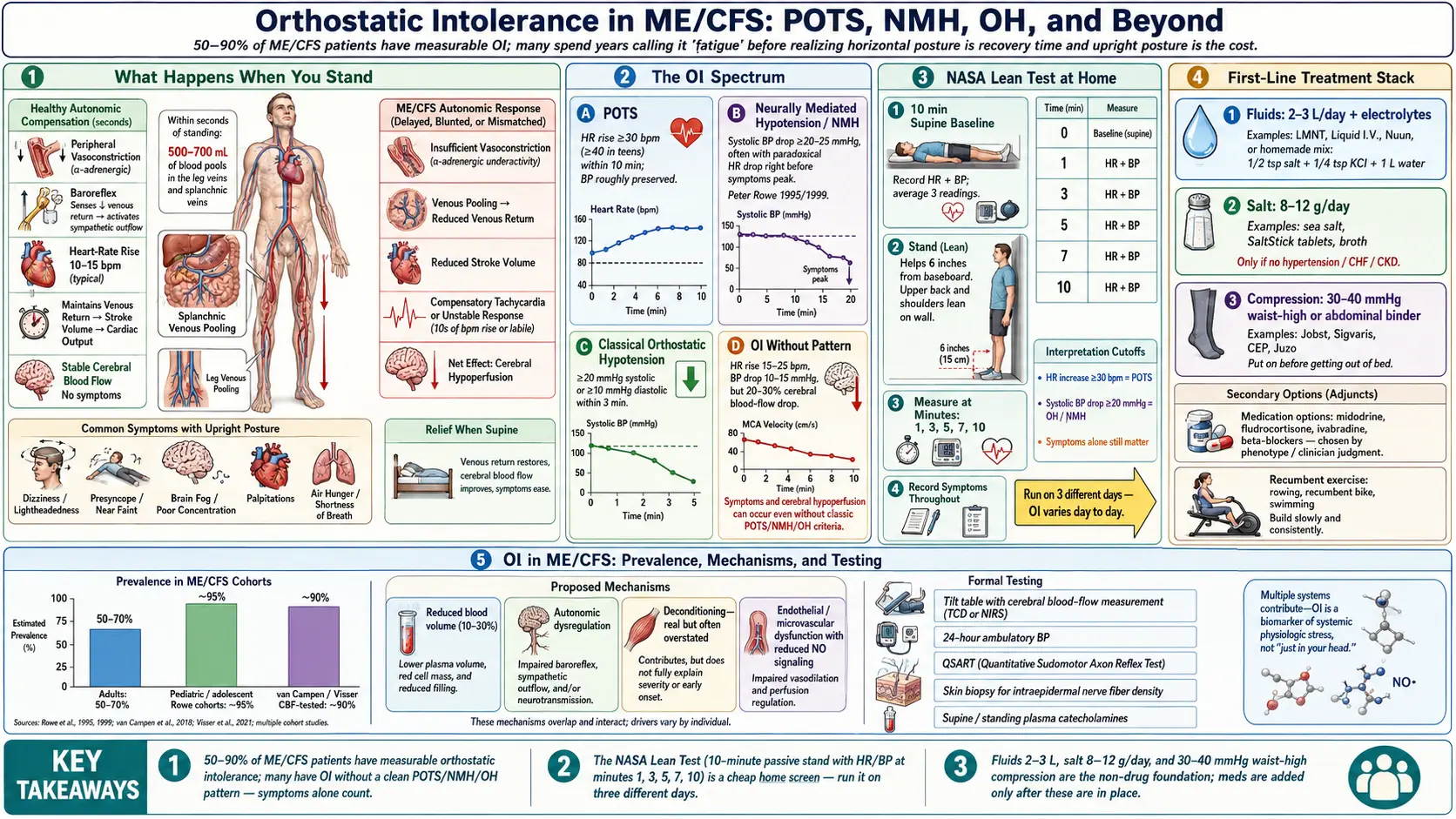 Orthostatic Intolerance in ME CFS — scientific infographic poster