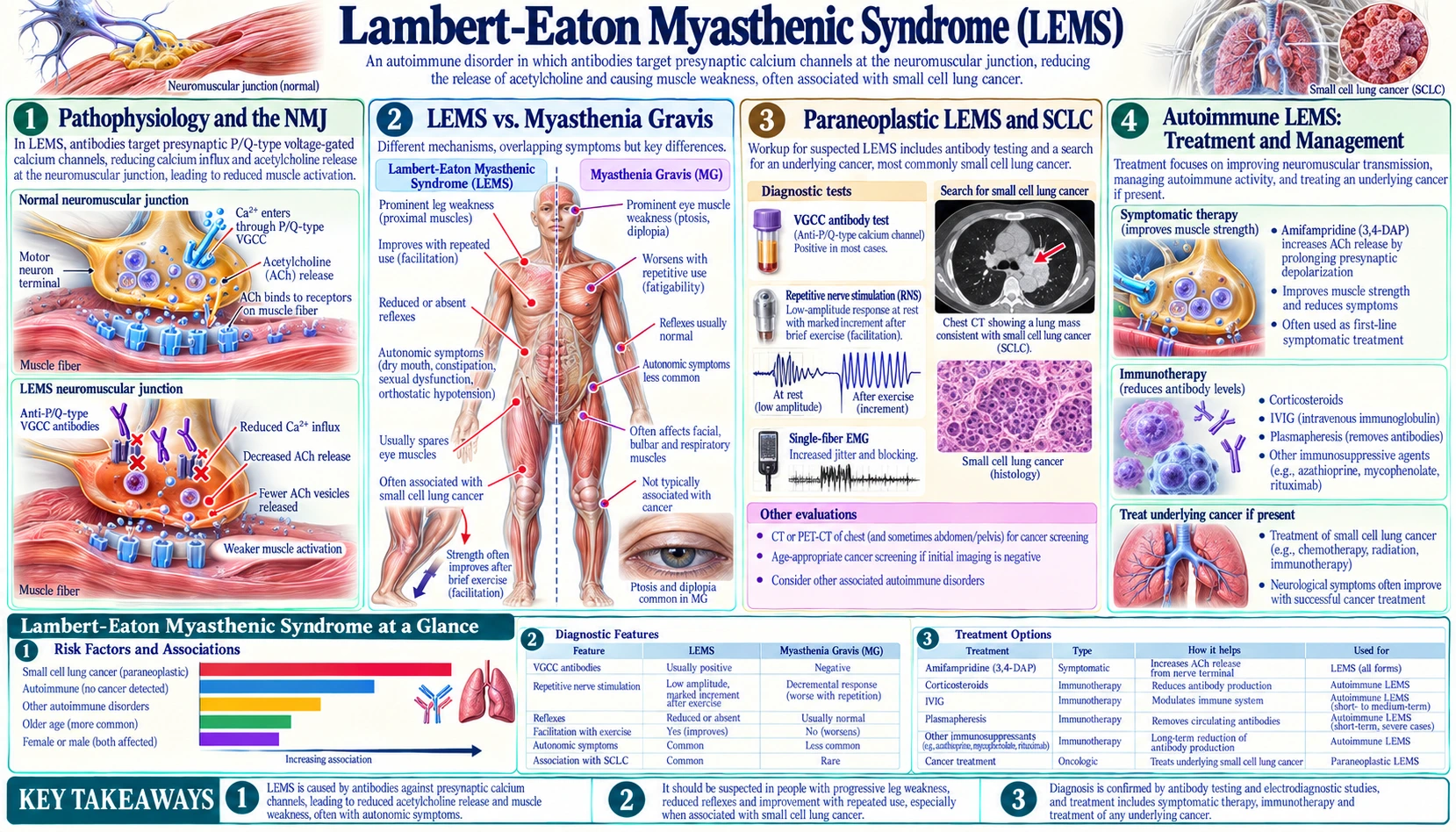Lambert Eaton Myasthenic Syndrome — scientific infographic poster