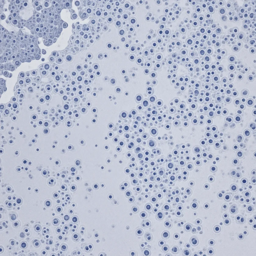 Merged patches of demyelination