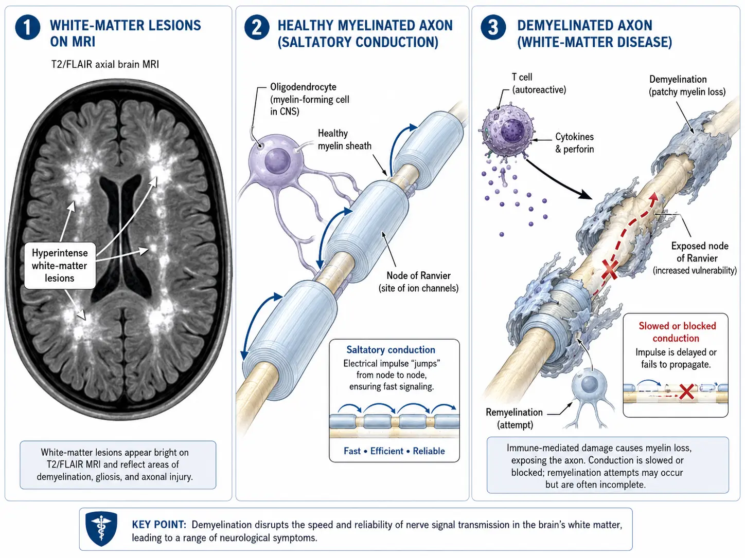 MS demyelination process