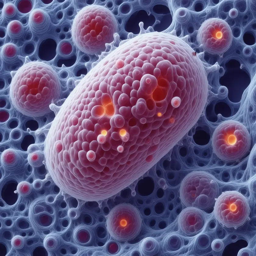 Microscopic view of oncology pathology