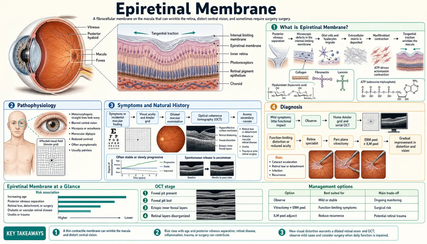 Epiretinal Membrane — scientific infographic poster