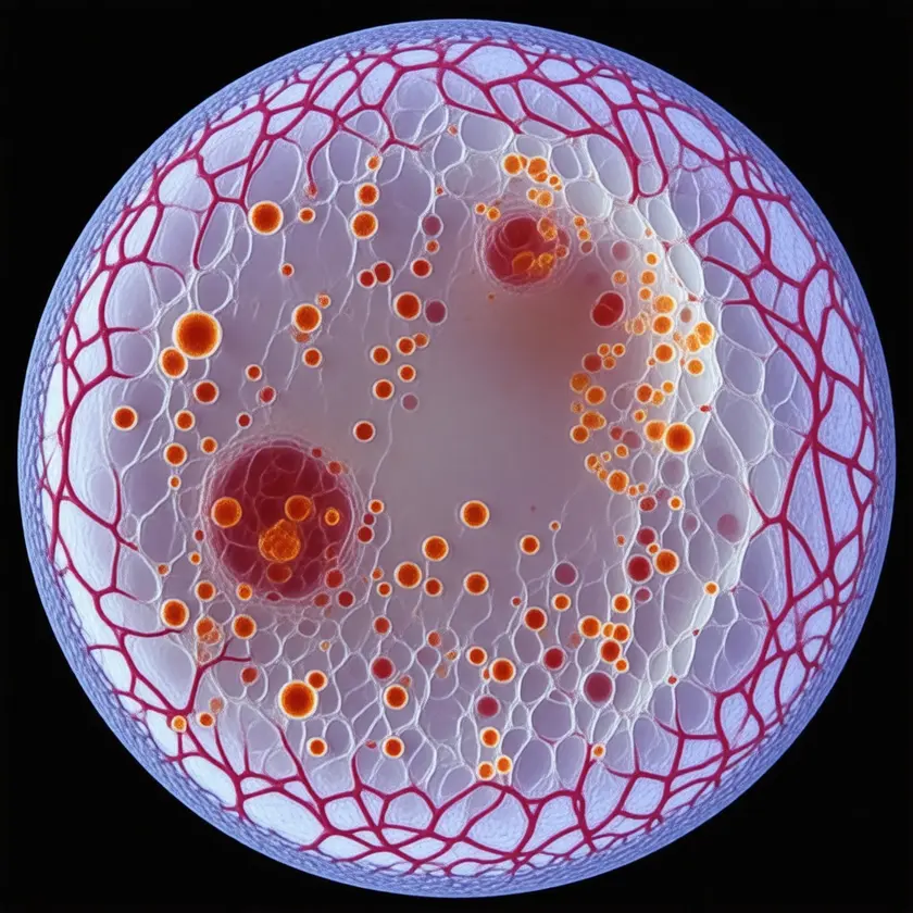 Microscopic view of ophthalmology pathology