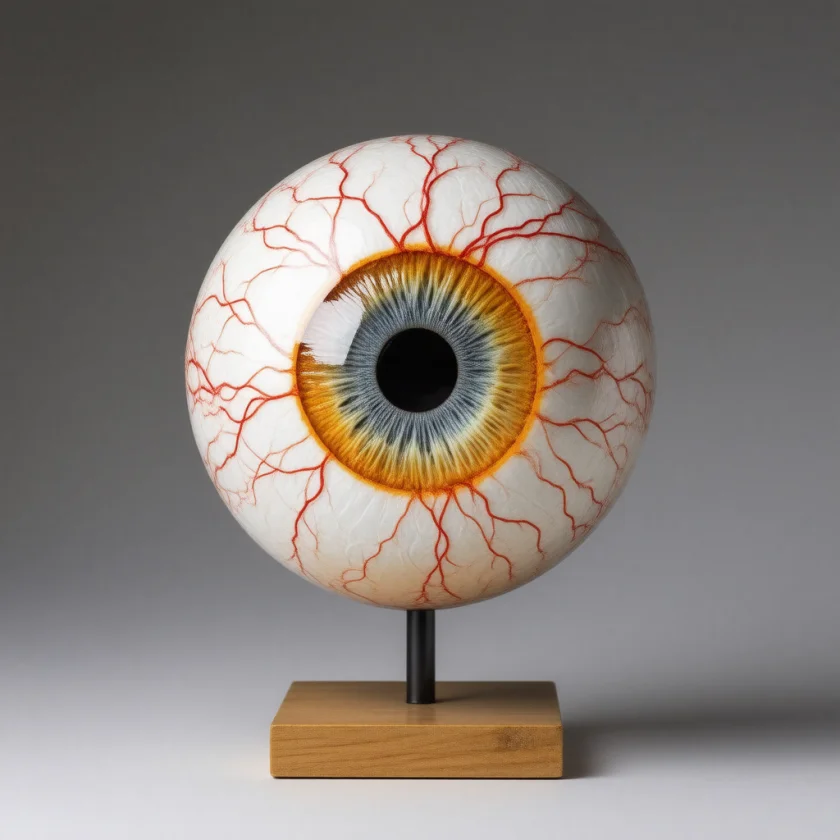 An eye model with a blocked retinal vein