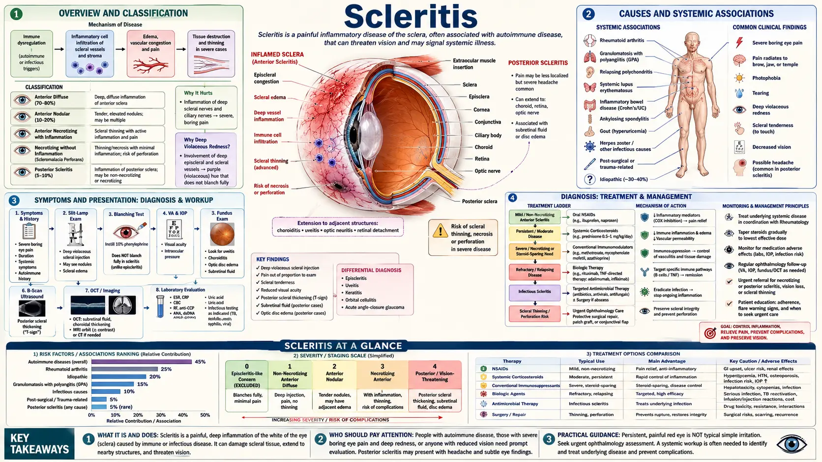 Scleritis — scientific infographic poster